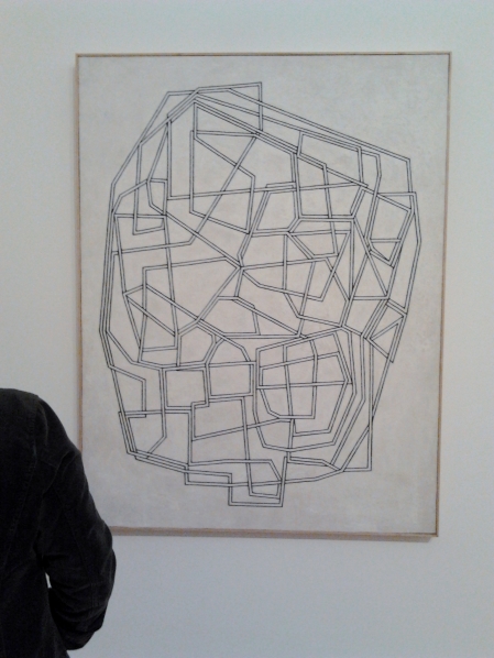 Viewing Kenneth Martin's Endless Configuration, 1964, oil on board. (My own snapshot)  