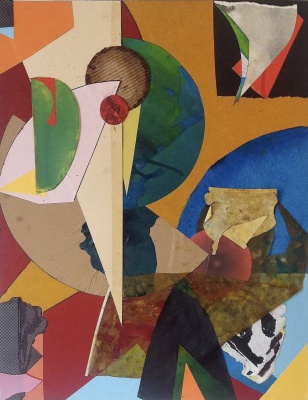 John Bunker, Shady Hill Fugue, 2014, mixed media collage on MDF. Image by courtesy of the artist