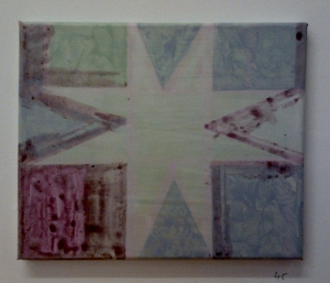 David Webb, Parcheesi (Green), 2014, acrylic on canvas, 40 x 51cm. My snapshot
